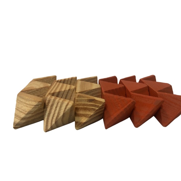 Educational Toy Wood Puzzle Interlocking Interlocking Wooden 6 Piece - Picture 2 of 4